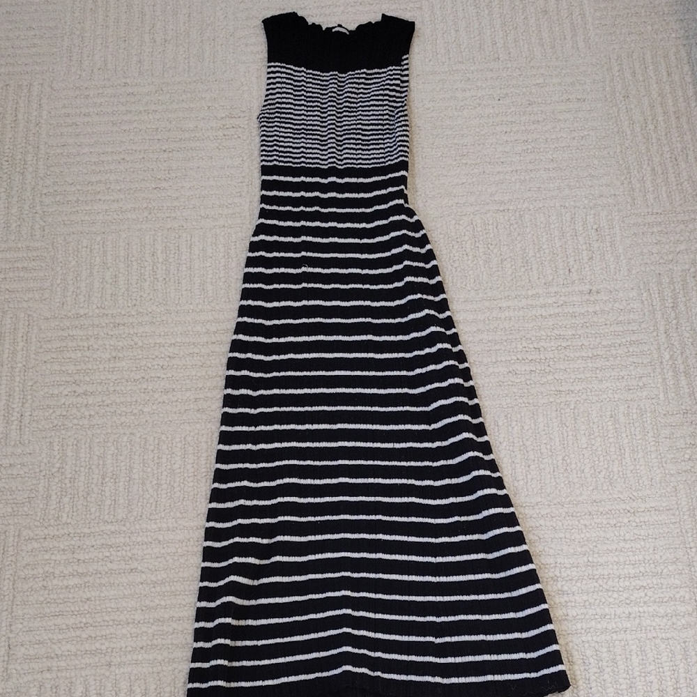 a new day Black and White Striped Maxi Dress